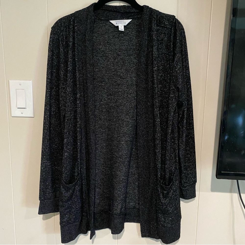 Heather Brushed Knit 2 Pocket Cardigan